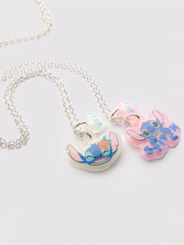 2pk disney's stitch bff necklaces