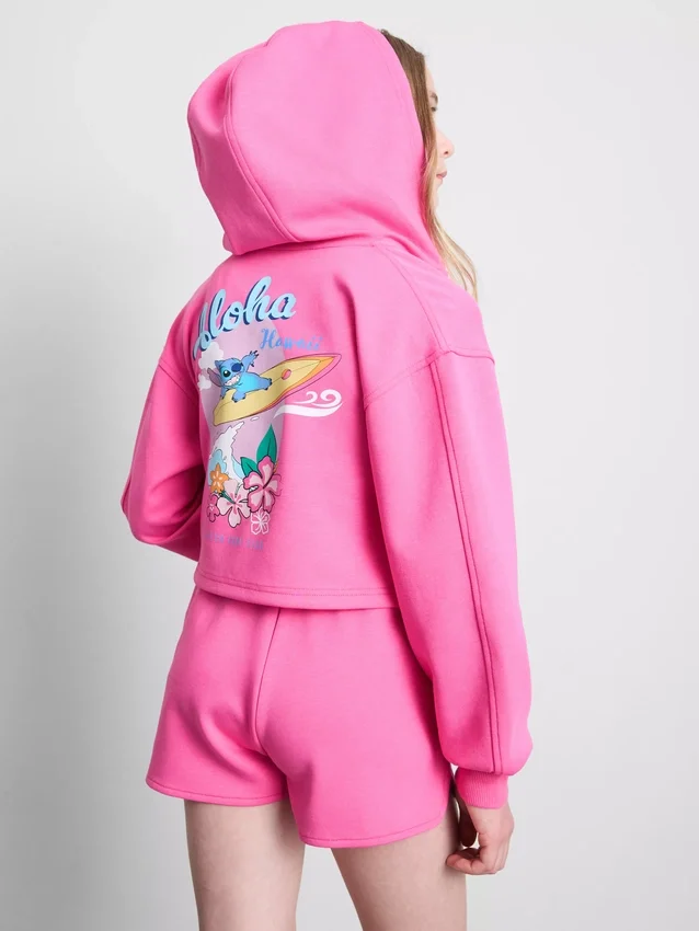 7-15yrs | disney's stitch zip-up hoodie