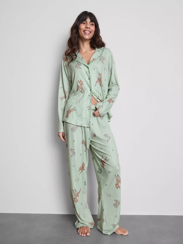 Disney's bambi striped boyfriend pajamas