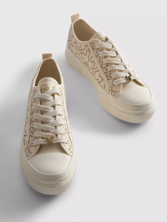 Disney's mickey mouse canvas platform sneakers