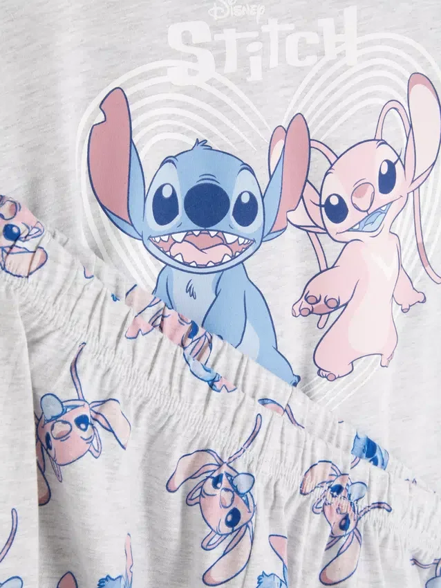 Disney's stitch graphic shorty pajamas