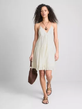 Paula echevarrÃa lace trim ruffle mini dress