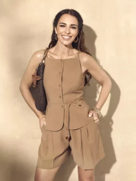 Paula echevarrÃa peplum-hem vest
